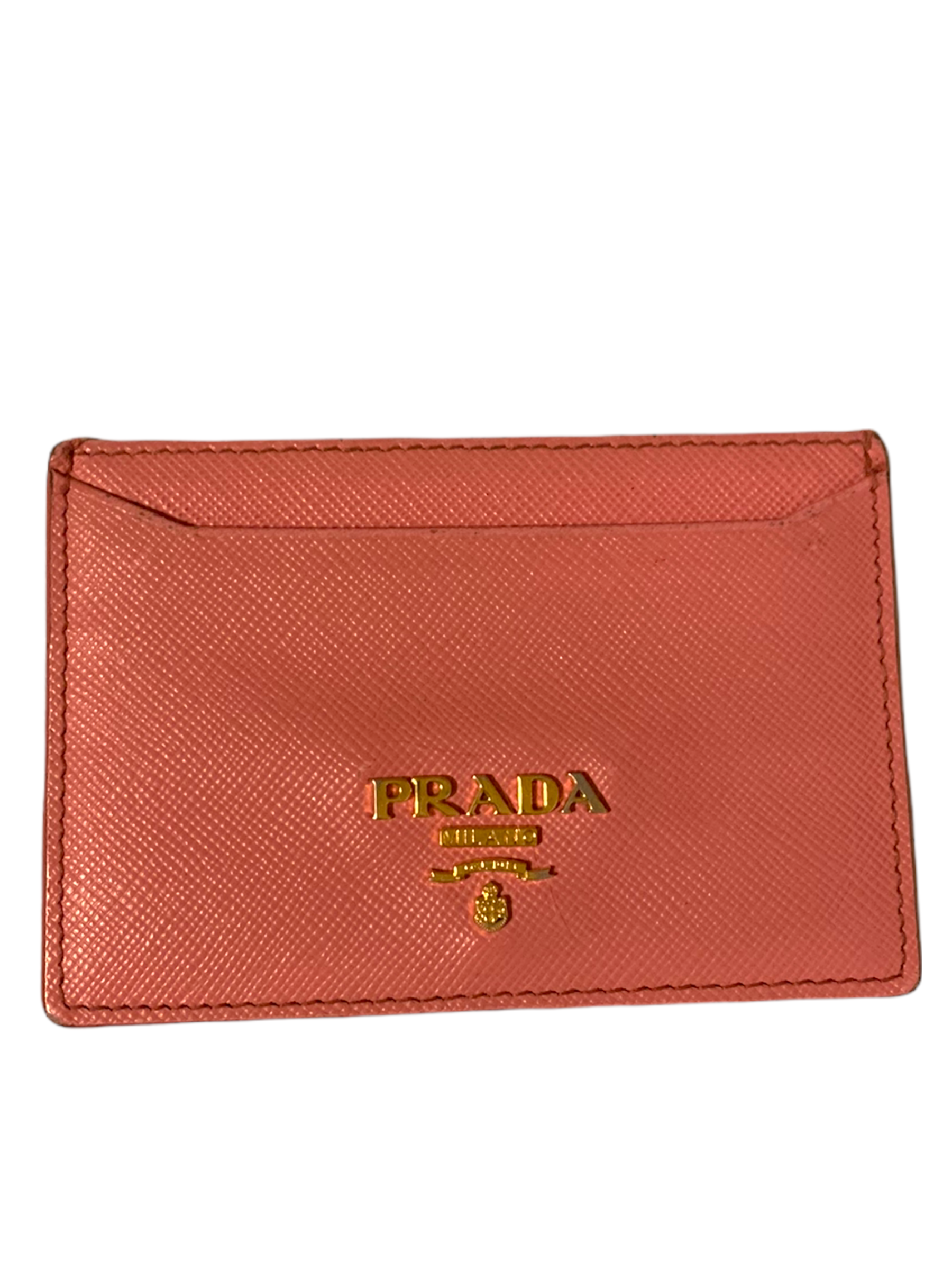 Shop PRADA 2023 SS Saffiano Leather Badge Holder